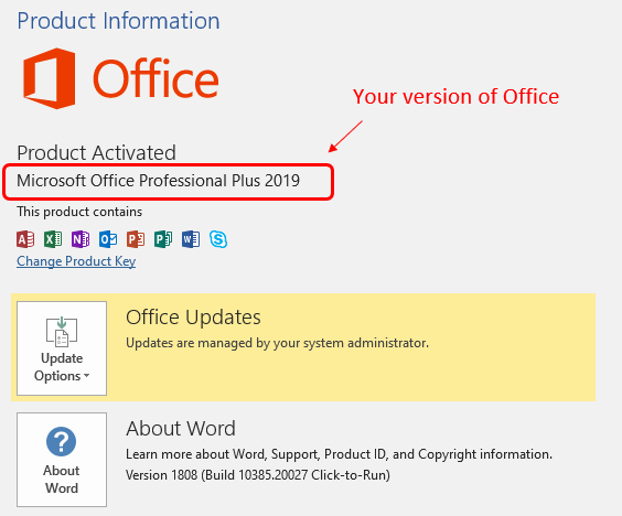 What version of Microsoft Office is on my computer?