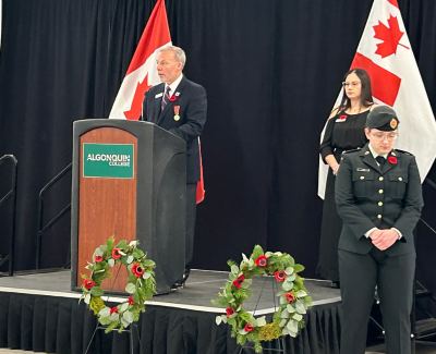 Claude Brule recites In Flanders Field