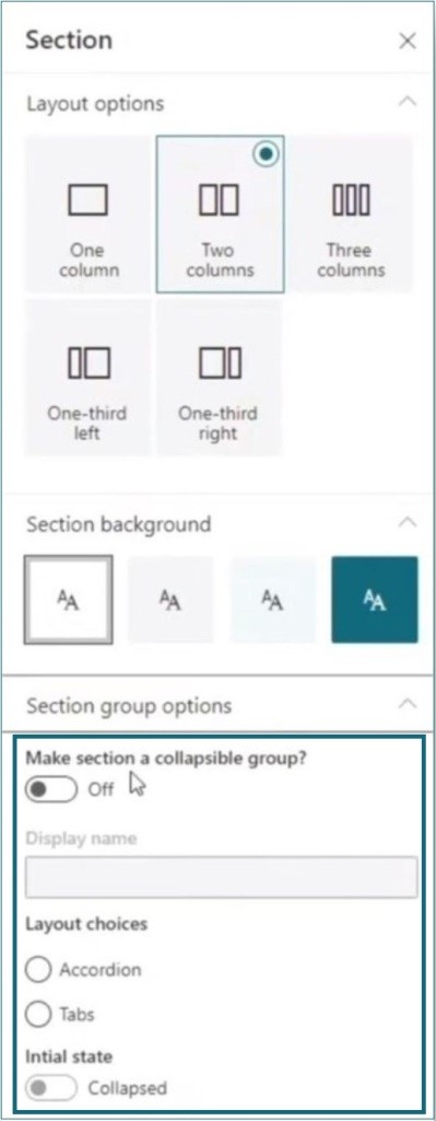 SharePoint Collapsible Sections - News Detail