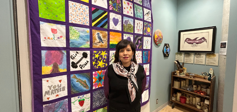 Anita Tenasco in the Mamidosewin Centre